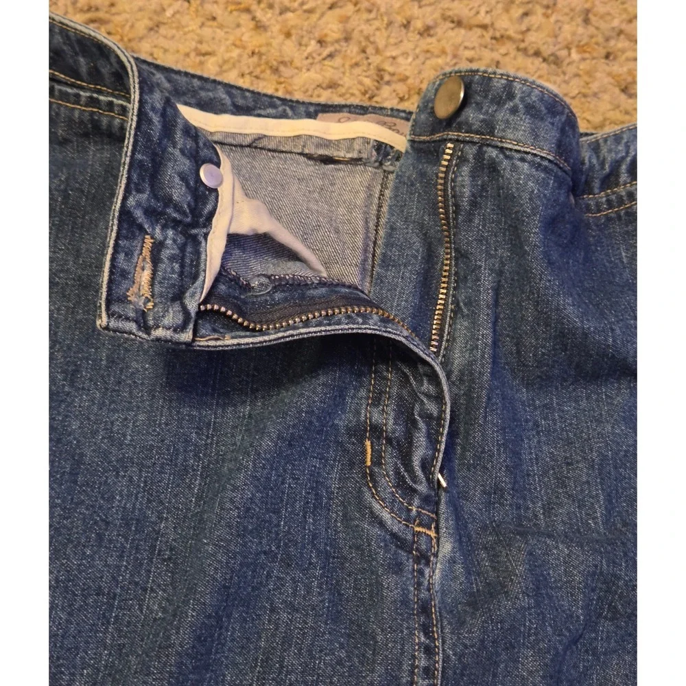 Eddie Bauer Denim Maxi Skirt Women's Size 4 Blue Back Split
